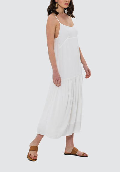 Taiya Midi Dress | Milky White