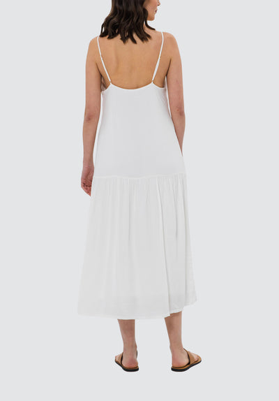 Taiya Midi Dress | Milky White