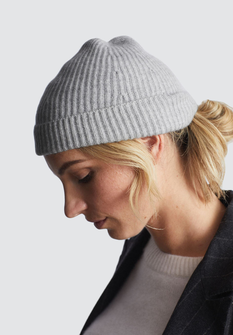 Cashmere Beanie | Foggy