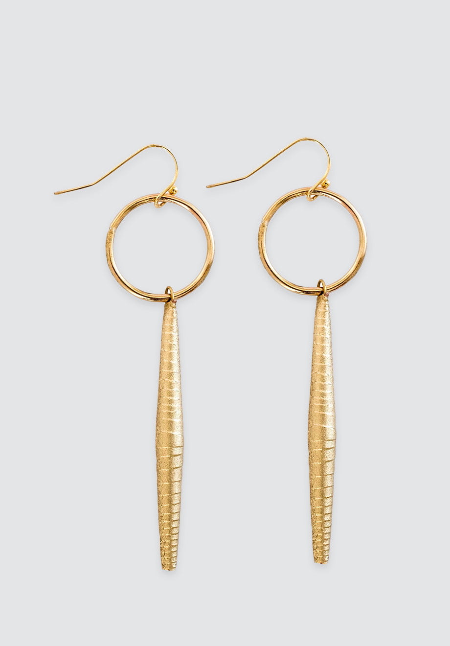 Gold Circle Bead Earring