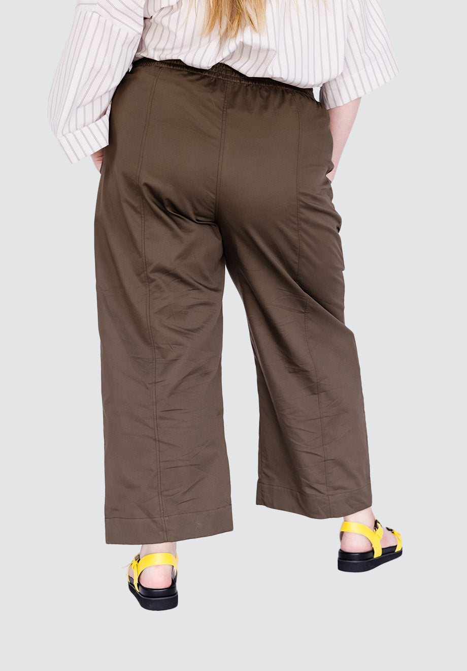 Gathered Waist Pants | Khaki