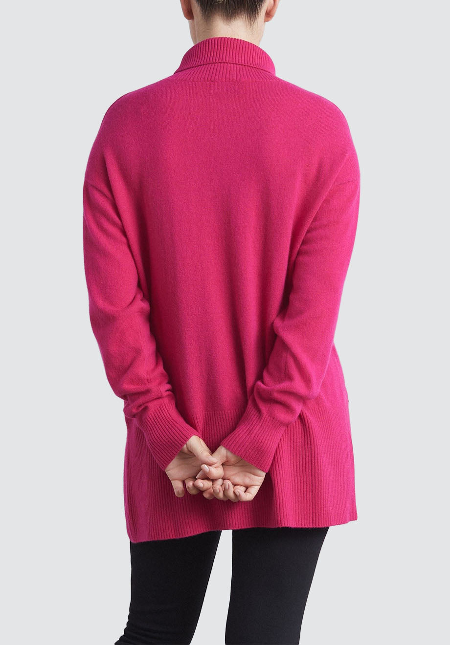 Polo Neck Cashmere Sweater | Cherry