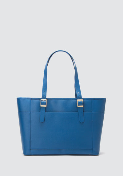 Miley | Blue Vegan Leather Laptop Bag