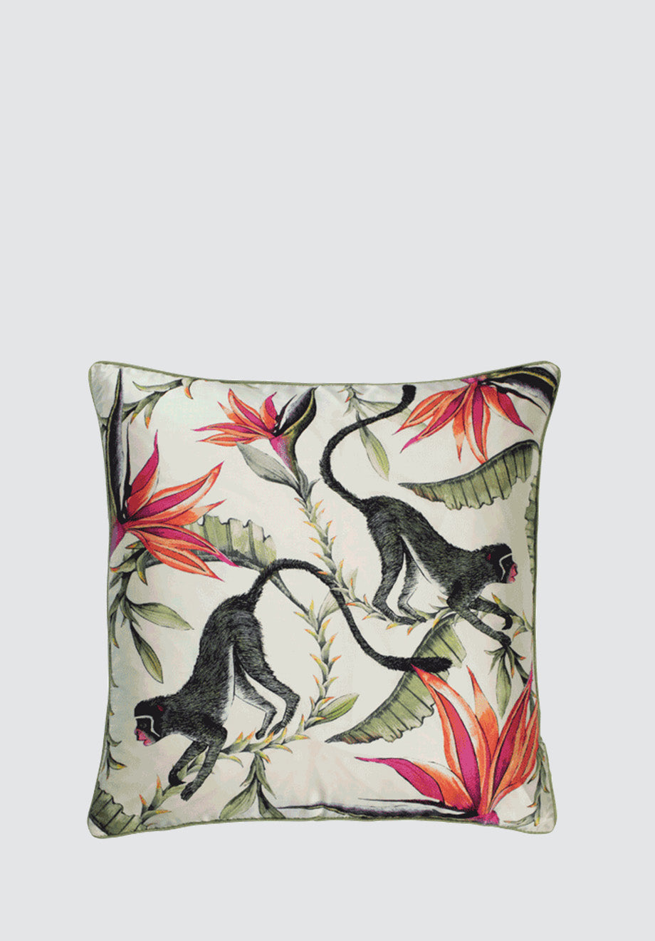 Monkey Paradise | Chalk Silk Cushion Cover