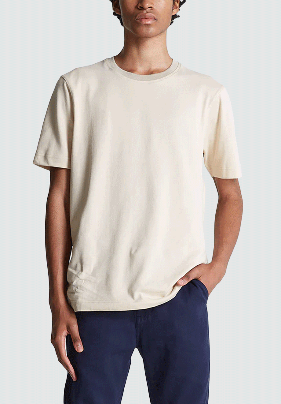 Cotton Pique Tee | Smoke Grey (Stone)