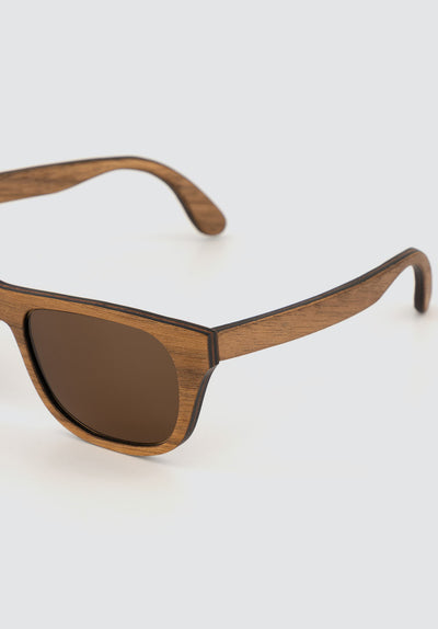 AJ Sunglasses | Walnut | Brown Polarised