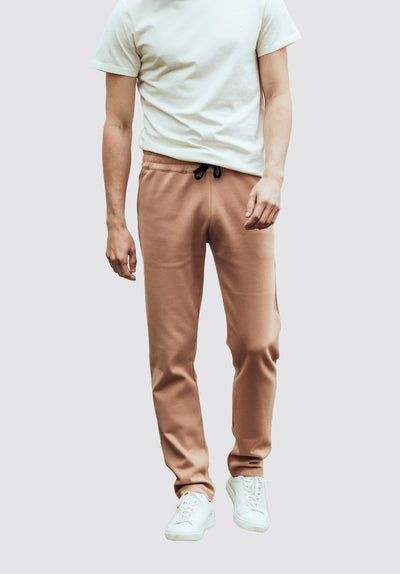 Cotton Jersey Trousers | Camel