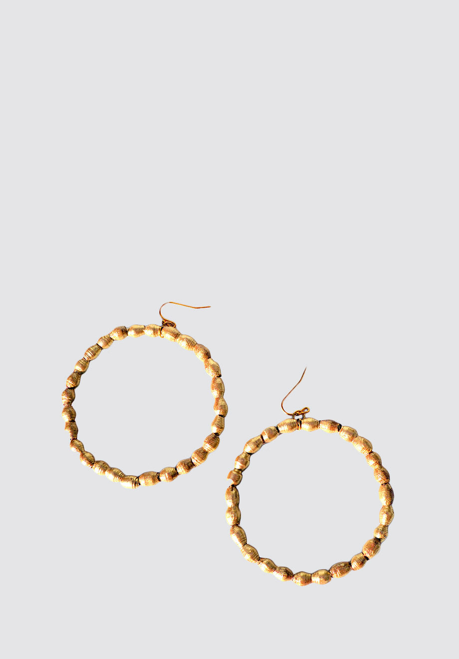 Bead Charm Hoop Gold