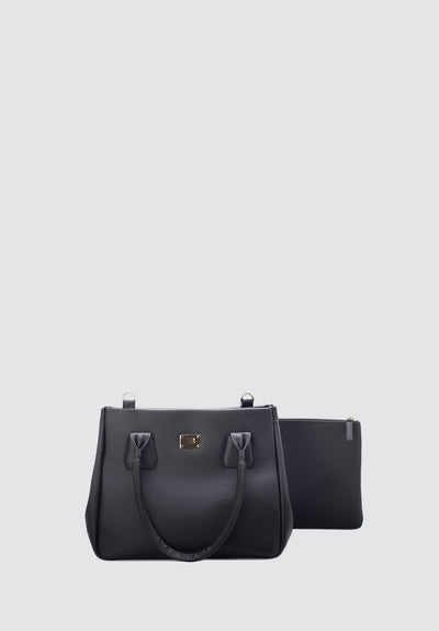 Indy Vegan Top Handle Bag | Black