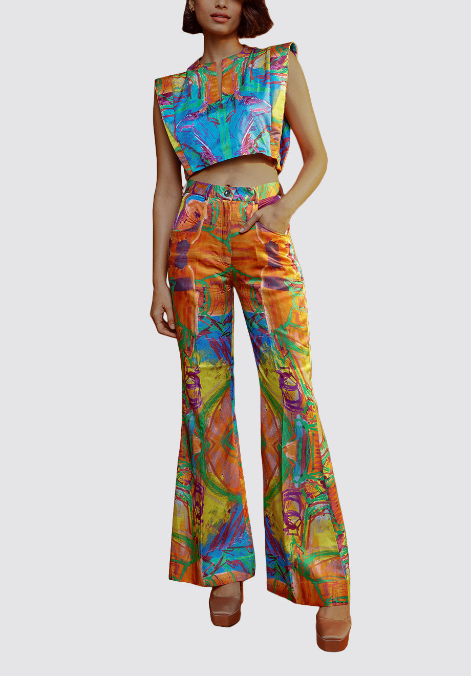 Mural Flared Trouser