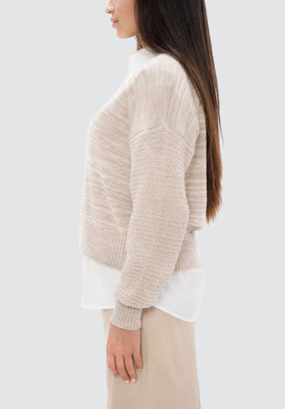 Nagano MMJ - V-Neck Sweater | Sand Marl