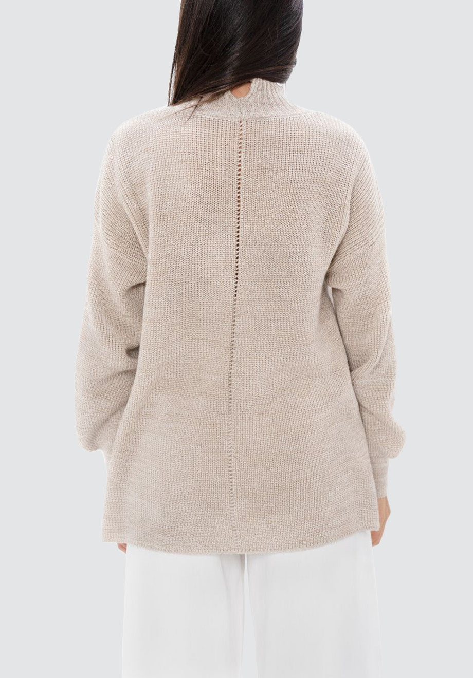 Ottawa Yow - High Neck Sweater | Sand Marl