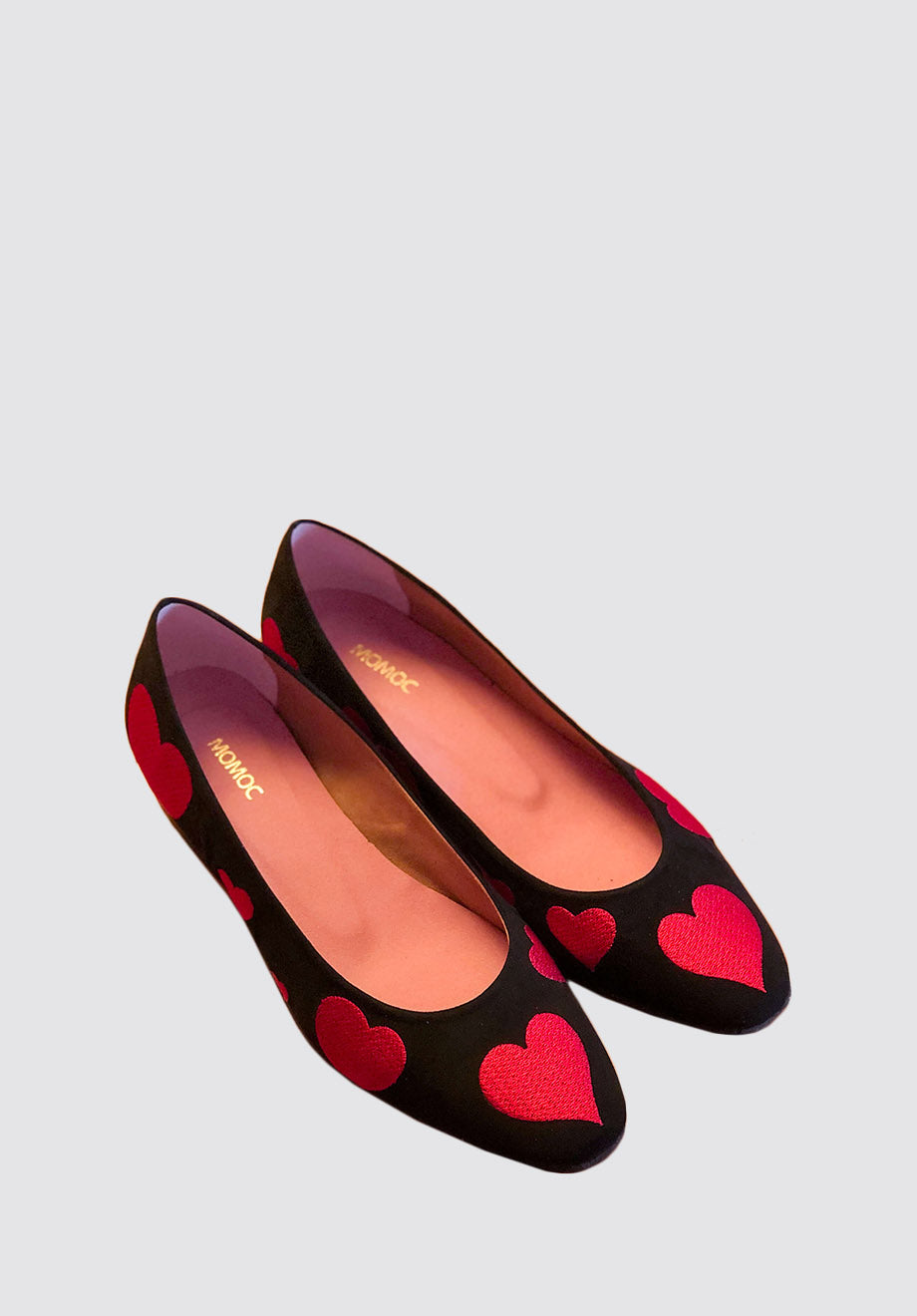 Red Vegan Heart Ballerinas