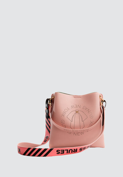 Tabitha | Pink Vegan Bucket Bag