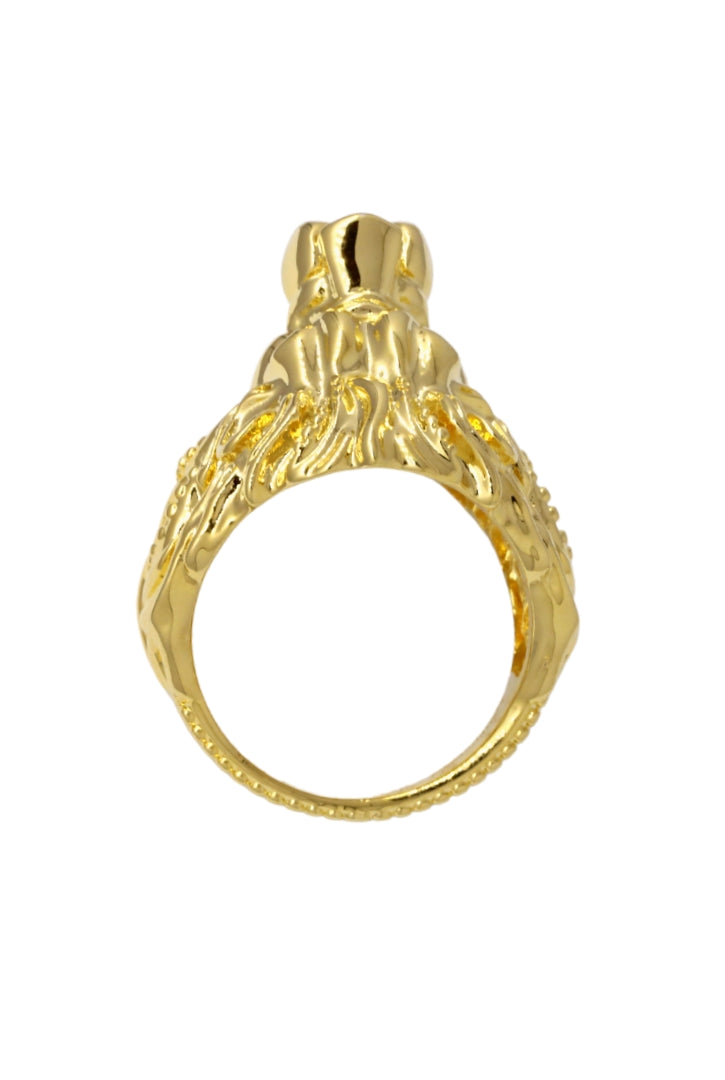 Large Lion Ring In Gold