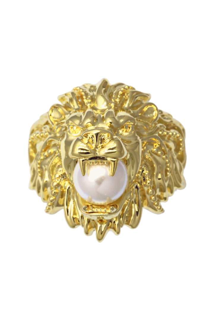 Large Lion Ring In Gold