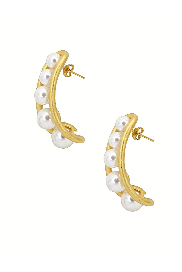 Pearl Earrings In Gold