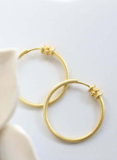 Retro Hoops In Gold