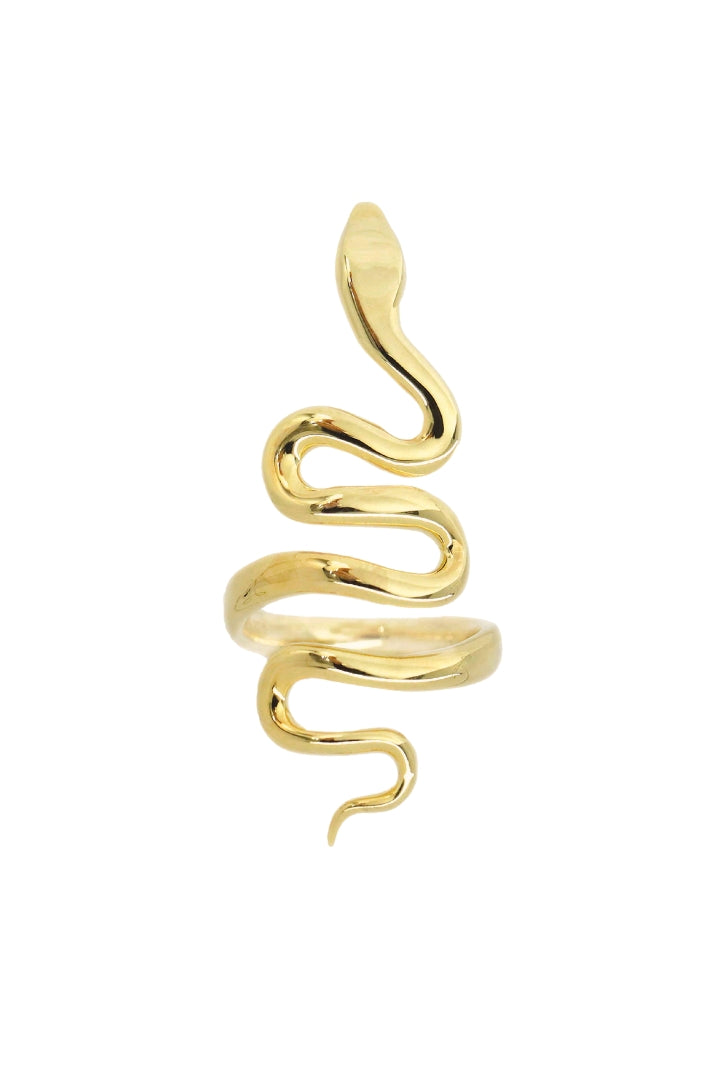 Snake Large Ring In Gold